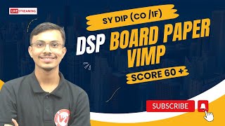 DSP | SY diploma AIML | Board Paper Solution & VIMP for Board Exam