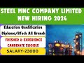STEEL MNC COMPANY NEW HIRING 2024|Diploma/Btech ALL BRANCH ELIGIBLE|Latest Job MNC Company NEW HIRIN