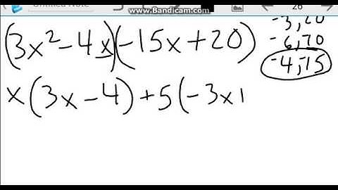 Factoring by Grouping (Quadratic Equation)