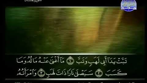 111 سورة المسد كاملة الشيخ علي الحذيفي