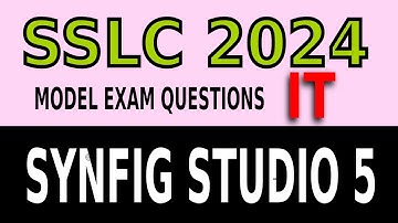 SSLC IT MODEL EXAM 2024| QUESTION | SYNFIG STUDIO 5 | BIRD