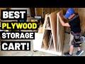 How To Build a ROLLING PLYWOOD STORAGE CART!! (Best Rolling Plywood Storage Rack--TIPS + FULL BUILD)