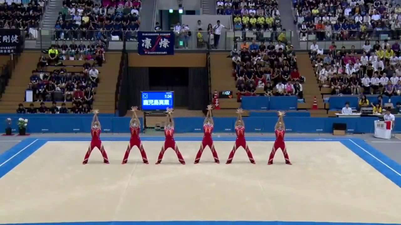 新体操インターハイ 鹿児島実業 高完成度のネタ宝庫