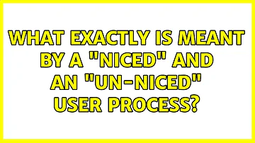 Ubuntu: What exactly is meant by a "niced" and an "un-niced" user process?