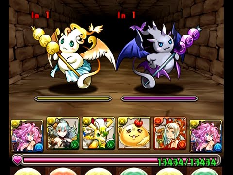 Puzzle And Dragons Friday Dungeon Mythical Metatron Healer Team パズドラ Eu 金曜ダンジョン 超地獄級 白メタ パ ノーコン Youtube