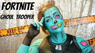 Fortnite Halloween Makeup Tutorial Ghoul Trooper Makeup | Fortnite Makeup | FORTNITE COSPLAY