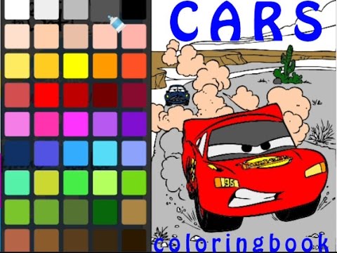 Coloring Book Cars Lightning McQueen and Doc Hudson Race Coloring page
