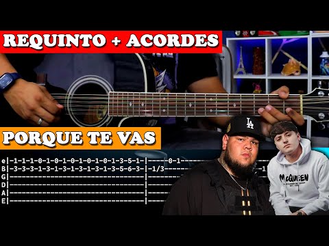 Tutorial | Porque te vas | Gabito Ballesteros ft Victor Cibrian | Requinto | Acordes | TABS