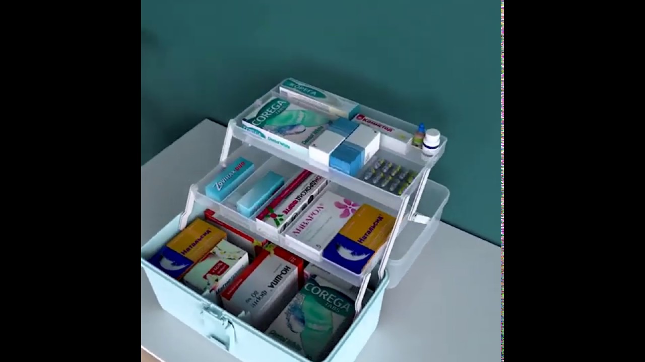 3 Layer Foldable Medicine Storage Box Portable Medicine Cabinet Plastic First Aid Kit