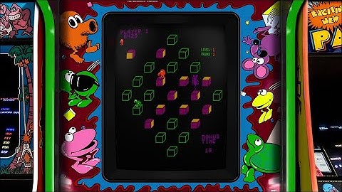 Q-Bert Cubes, realistic arcade bezel with the Mega Bezel Reflective Shader