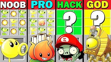MINECRAFT BATTLE NOOB VS PRO VS HACKER VS GOD CRAFT PLANTS VS ZOMBIES Zomboss 3 MINECRAFT TROLLING