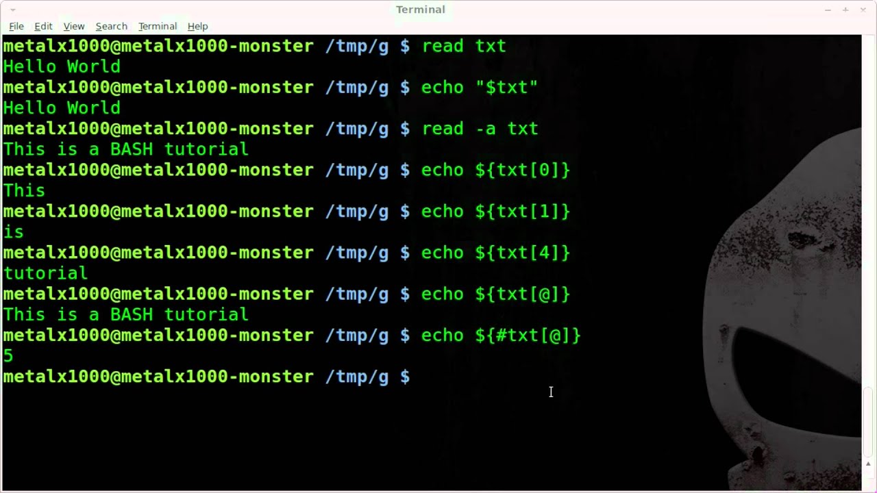 Bash Split String To Array