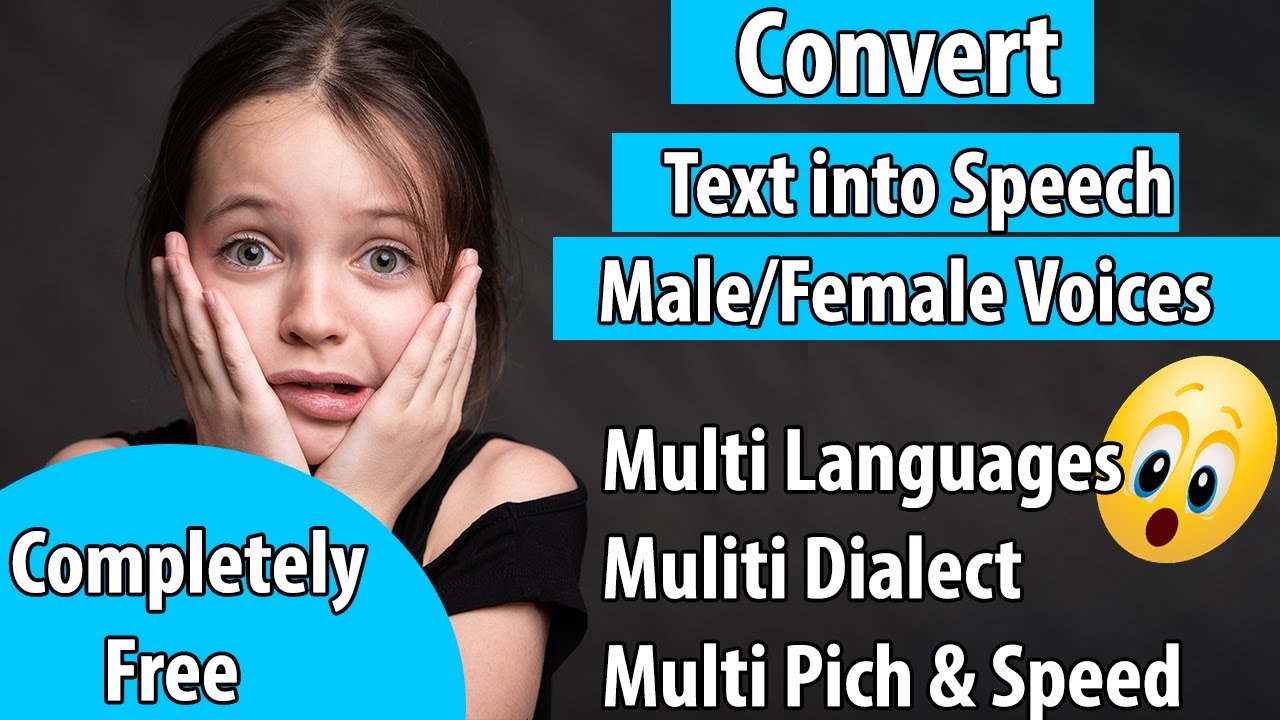 Text To Speech Free converter, Multi Languages, Free Voice over For YouTube