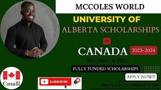 UNIVERSITY OF ALBERTA | Study in Canada for Free on Scholarship 2024 |BSc/MSc/PhD