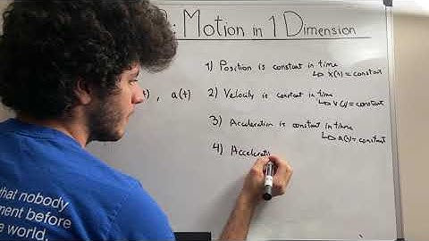 Physics 101 - Chapter 2 - Kinematics