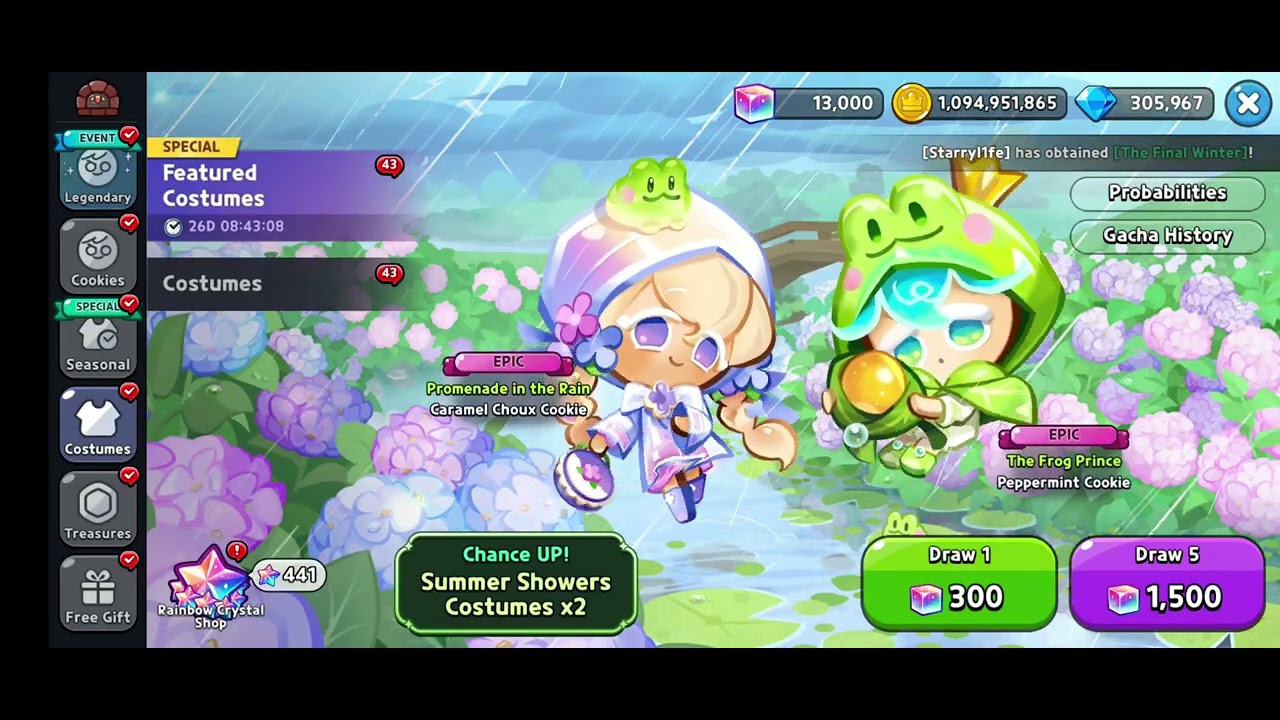 1 Hour 'Gacha Costume: Summer Showers' Music Soundtrack OST - Cookie Run Kingdom