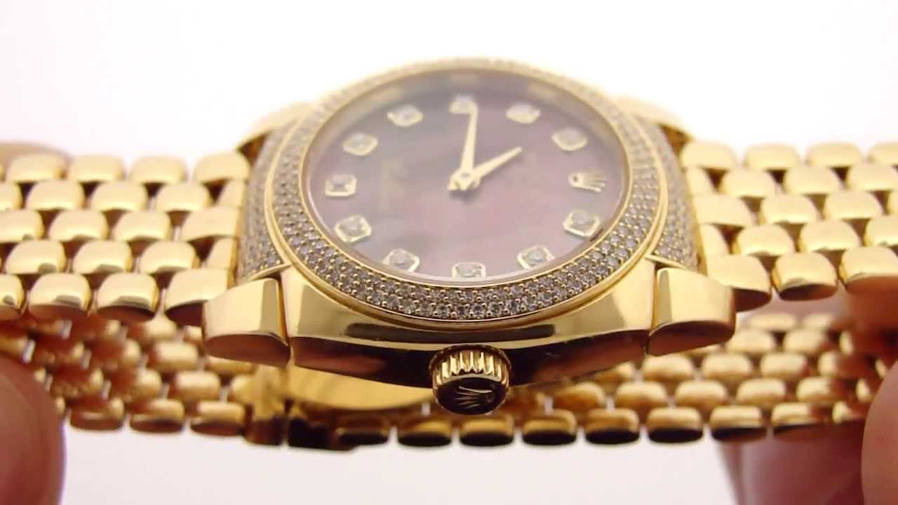 18k Rolex Cellini Cestello 6311 w/ diamond bezel and dial