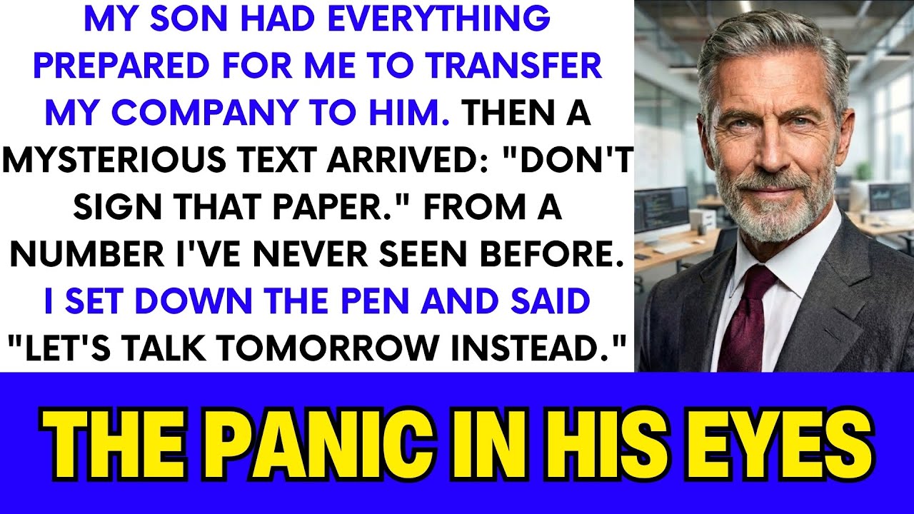 Я как раз передавал своему сыну права собственности на свою компанию стоимостью в 1 миллиард долл...