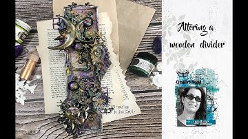Step by step Mixed Media Tutorial - Altering a Wooden divider