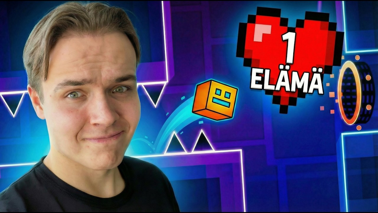 Geometry Dash MUTTA Jos Kuolen, Live PÄÄTTYY! (3 ELÄMÄÄ)