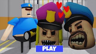 SECRET LOVE - POLICE COP HEAD FALL IN LOVE WITH POLICE GIRLHEAD? SCARY OBBY #roblox #obby