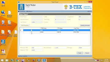 Automatic Twist Tester Software video