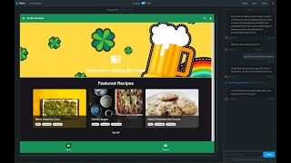 Create a St. Patrick's Day Recipe App in Minutes: Buzzy AI & Adobe Express Integration Demo screenshot 5