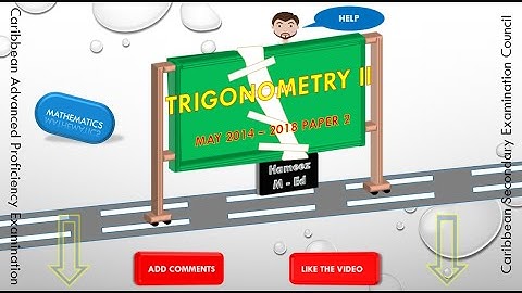Maths CSEC Trigonometry Section II May 2014 to May 2018