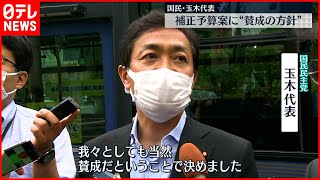 【国民民主党】玉木代表　補正予算案に“賛成の方針”