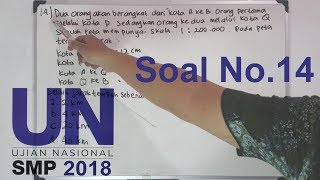 Pembahasan Soal UN SMP 2018 LENGKAP - Soal Matematika No.14 (Skala Peta)