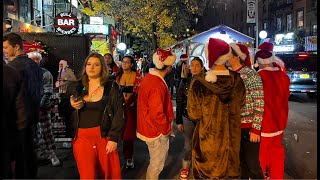 NYC LIVE Exploring Santacon Saturday Night (December 9, 2023)