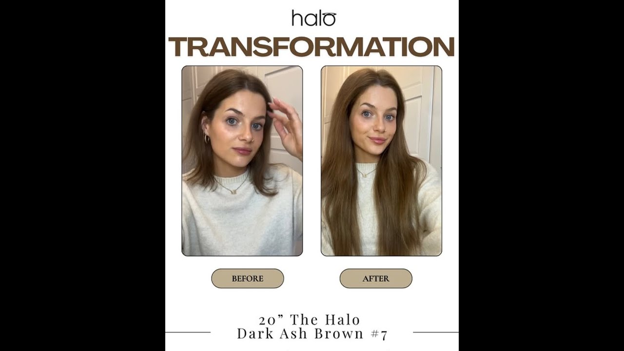 The Halo Hair Extensions “Adjusting Edition” – 100% Human Hair, No Clips, No Glue, No Damage! 🔓✨