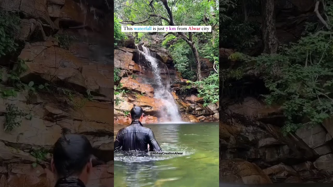 ⛰️Hidden Waterfall in 📍Alwar rain Time😍beautiful view nature Rajasthan 