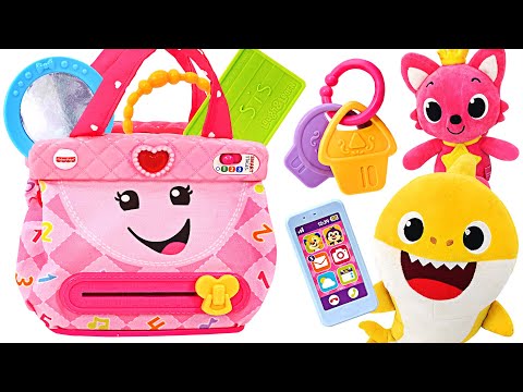 What&amp;#39;s in this pretty <strong>smart</strong> bag? Let&amp;#39;s find it with <strong>Baby</strong> Shark and Pinkfong! | PinkyPopTOY