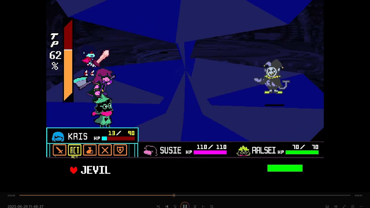 Jevil but Kris is Bleeding (Pacifist/Sparing Jevil) - YouTube