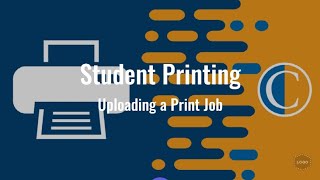 Student Printing: Uploading Print Jobs
