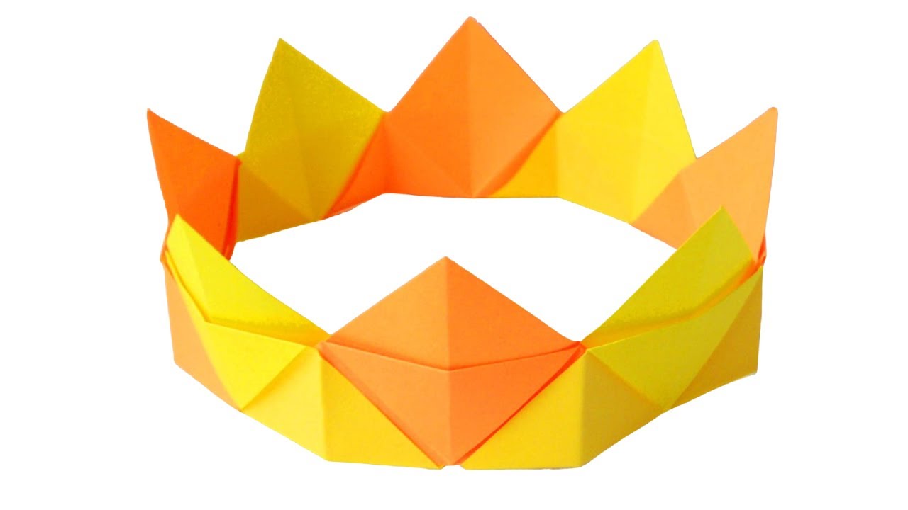 ⁣Корона из бумаги. Как сделать оригами корону своими руками