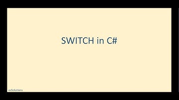 C# Series 016 Switch in C#