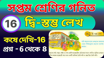 সপ্তম শ্রেণী গণিত | দ্বি-স্তম্ভ লেখ, কষে দেখি 16(5 থেকে 8) | wbbse class 7 math kose dekhi 16