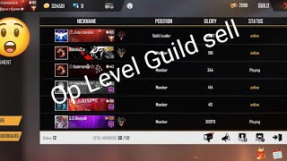 Free Fire Guild Sell 1M 😱Glory only  599 Rupay 😱😱😱