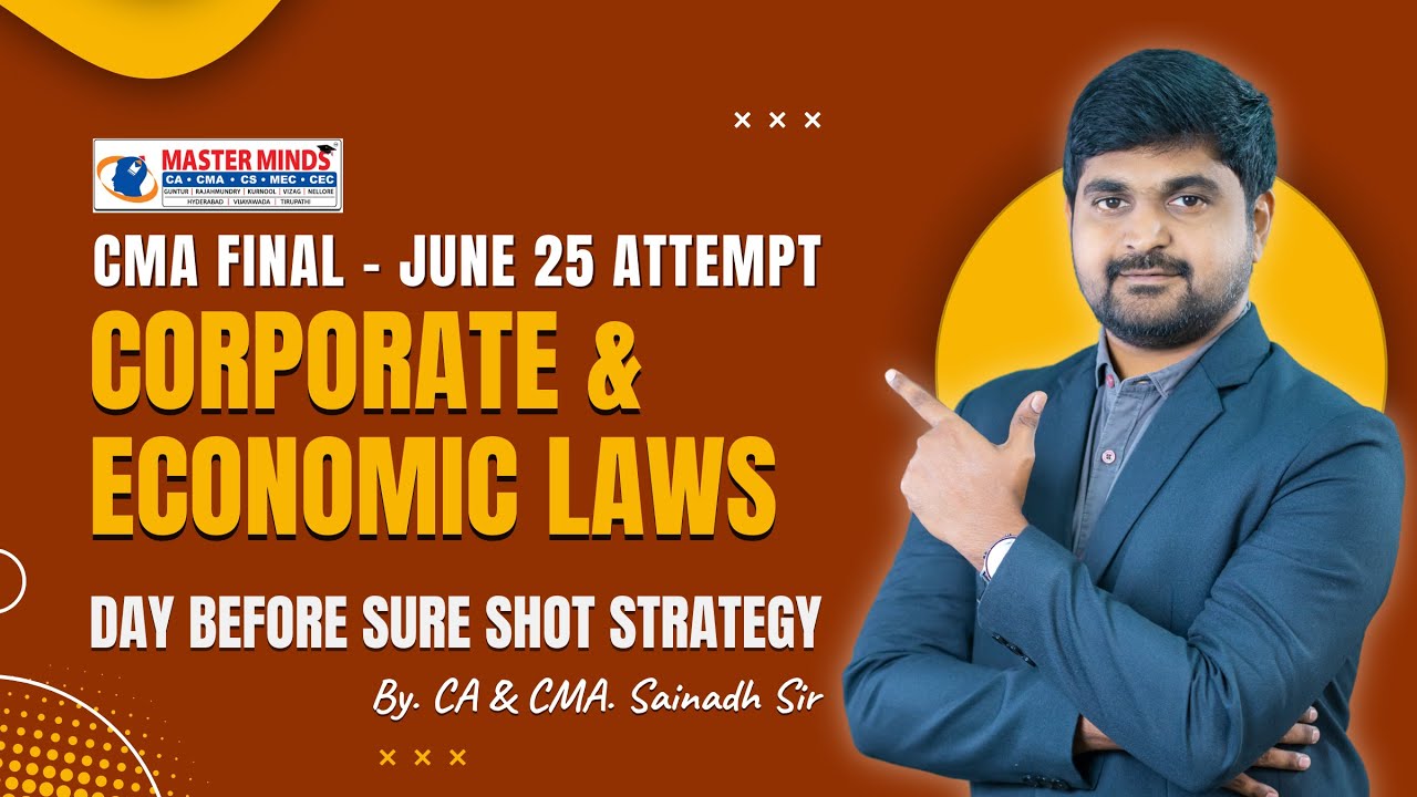 CMA Final Corporate & Economic Laws Day Before Sure Shot Strategy For June 25 Attempt (English)