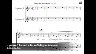 Video thumbnail of "Rameau, Jean Philippe - Hymne à la nuit - Guide voix - Tutti"