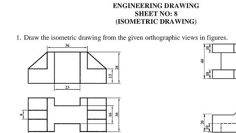 isometric drawing Engineering drawing|| sheet no-8 New Tutorial||TU|| Po.U|| by sanjay64official