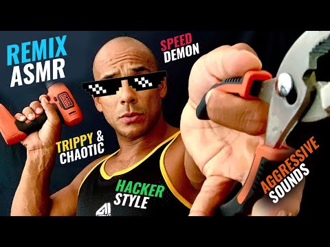 REMIX ASMR 😈 fast, chaotic, aggressive, funny, trippy & unpredictable asmr!