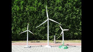 Windradmodelle, Wind turbine models Vestas V112 Fair model, Vestas V90, Vestas Old outdoor