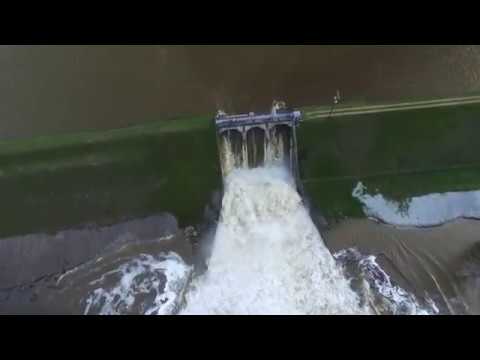 Edenville Dam at Flood Stage 5-19-2020 Drone View