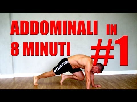 Addominali Allenamento in 8 minuti: Programma #1 Superset