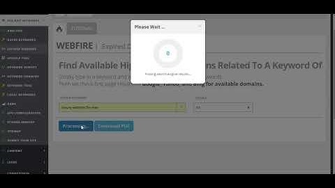 Webfire 3.0  Expired Domain Finder Tool Demo