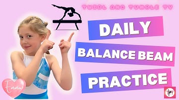😍 Daily Balance Beam Practice -  Gymnastics Warmup and Workout #balancebeam #gymnast