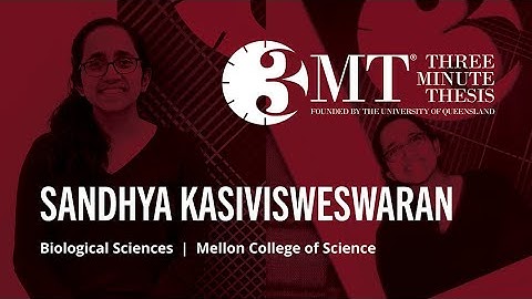Sandhya Kasivisweswaran - 2025 Three Minute Thesis (3MT) Championship Presentation at CMU